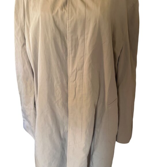 London Fog tan button up lined jacket coat size L regular - Picture 6 of 7